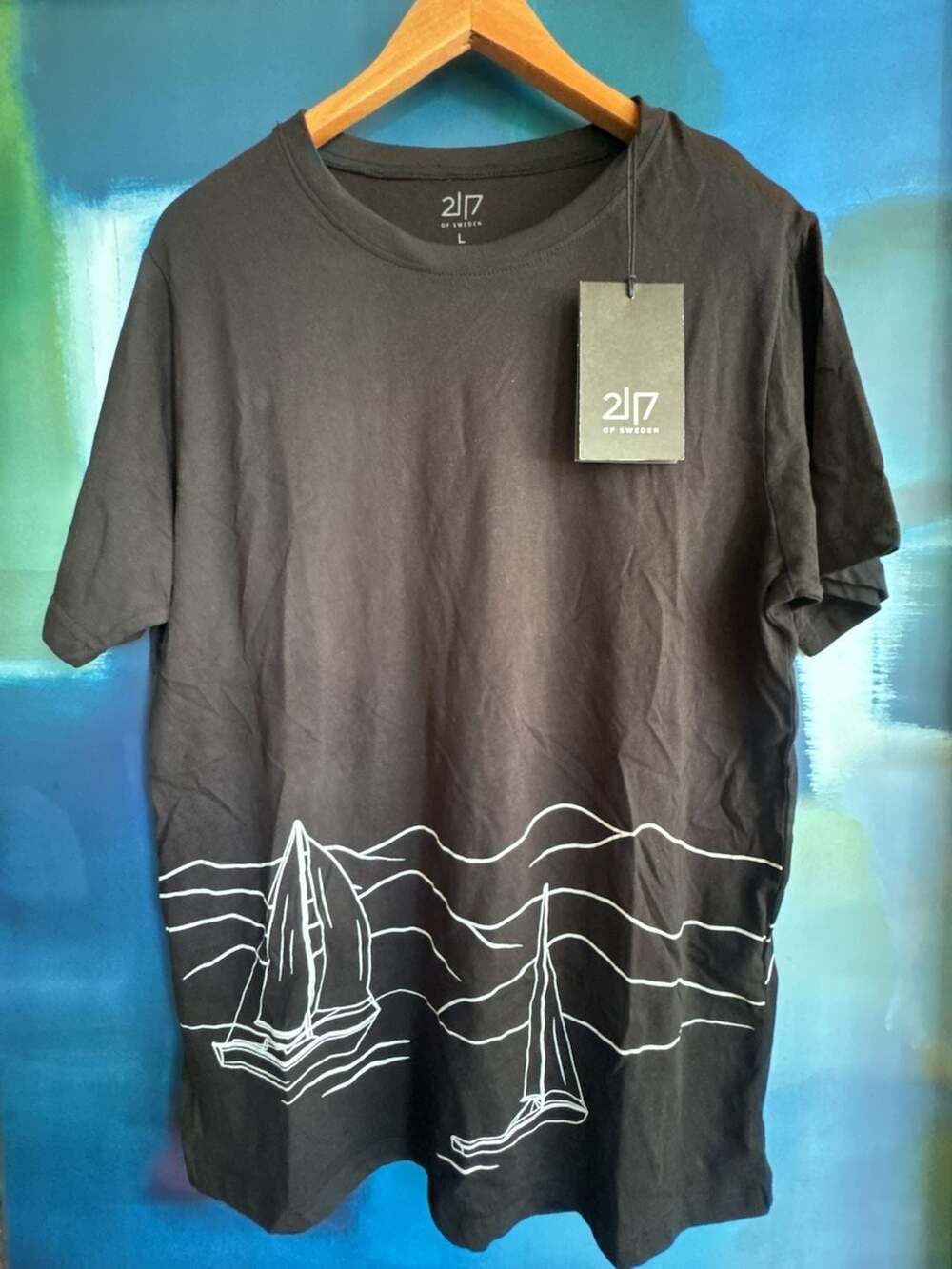 2117 of Sweden Men's Lipno MS Graphic T-Shirt sailboat